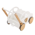Wooden Push and Pull Toy Car with Name Toddler Walker - First Road White