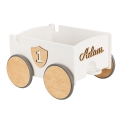 Wooden pull toy Trailer - Toddler walker First birthday gift for one year old baby boy