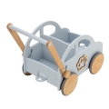 Wooden Push and Pull  Car with Name ToddlerWalker - First Road Grey