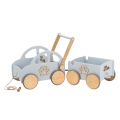 Wooden Push and pull Car with Trailer - Toddler walker First birthday gift for one year old baby boy