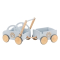 Wooden Push and Pull Car with Trailer - Baby walker First birthday gift for baby boy
