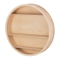 Round wooden wall shelf LaRound wood circle unit 01