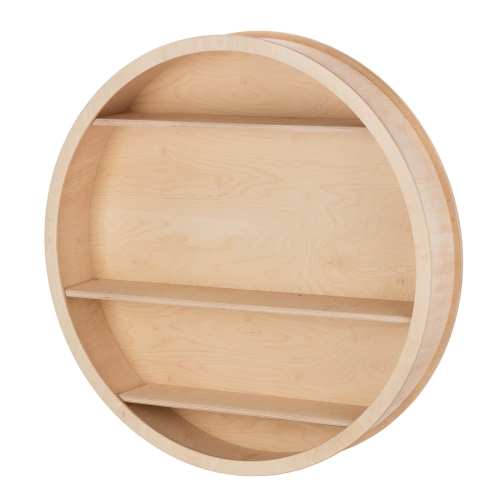 Round wooden wall shelf LaRound wood circle unit 01
