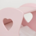 Rosa Puppenwagen für ein Jahr, Holzkinderwagen ab 1 Jahr, personalisiertes Geburtstagsgeschenk
