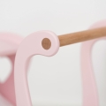 Puderrosa Puppenwagen ab 1 Jahr, Kinderwagen aus Holz für 1 Jahr altes Mädchen, personalisiertes Geschenk