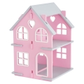 Drewniany domek dla lalek Sweet Home różowy