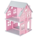 Składany domek drewniany dla lalek różowy TukuTuk