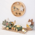 Baby Push and Pull Toy Car with Trailer - Toddler walker perfect birthday gift for one year old baby boy