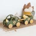 Toddler Push and Pull Toy Car with Trailer - Baby walker perfect birthday gift for one year old baby boy