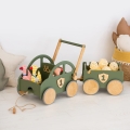 Personalized Push Toy Car and Trailer and adjustment handle Toddler walker perfect first birthday gift for  baby boy