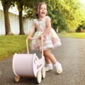 LIGHT RAINBOW Kinderwagen, Schiebespielzeug aus Holz, Geschenk für einjähriges Mädchen
