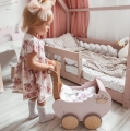 LIGHT RAINBOW Puppenwagen, Schiebespielzeug aus Holz, 1 Jahr altes Geschenk für ein Mädchen