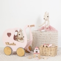 Lauflernwagen zum Laufen lernen, Puppenwagen. Personalisiertes Geschenk für den 1. Geburtstag