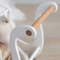 Holzwagen für Puppen ab 1 Jahr, Lauflernwagen aus Holz mit Personalisierung, Geschenk für Baby zum Geburtstag