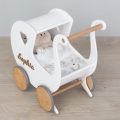 Puppenwagen ab 1 Jahr, Lauflernhilfe aus Holz, personalisiertes Geburtstagsgeschenk für Baby