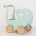 Kinderwagen aus Holz für Puppe. Kinderwagen für das Laufenlernen. Das perfekte Geschenk für ein Baby