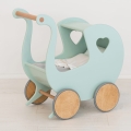 Hölzernes Schiebe- und Ziehspielzeug für Baby Girl. Personalisierte 1. Geburtstag Geschenk. Puppenwagen