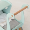 Wooden Doll Pram for 1 Year Old, Toddler Gift Idea, Personalized 1st Birthday Gift with Name for Baby Girl, Montessori Push Toy