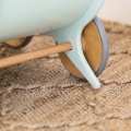 Doll stroller for one year old, gift for first birthday. Wooden doll carriage for baby girl