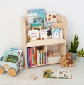 Front Facing Bookshelf for Kid's Playroom, Montessori Waldorf inspired Library, Custom Bookcase for Toddler's books and Toys
